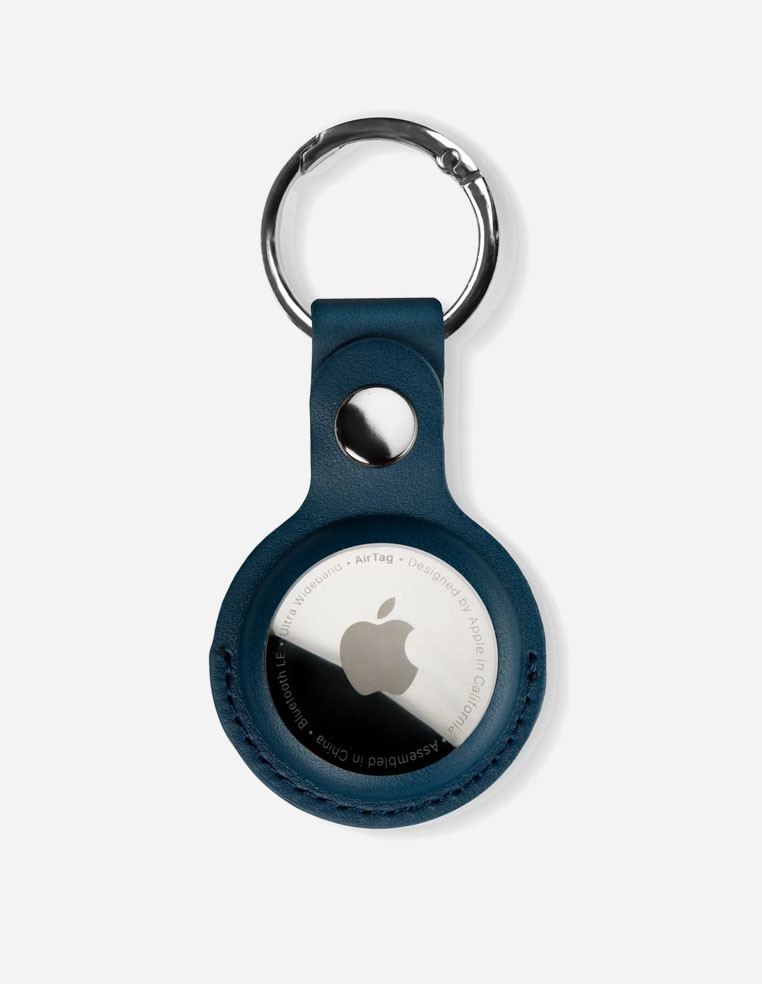 AirTag keyring in black leather