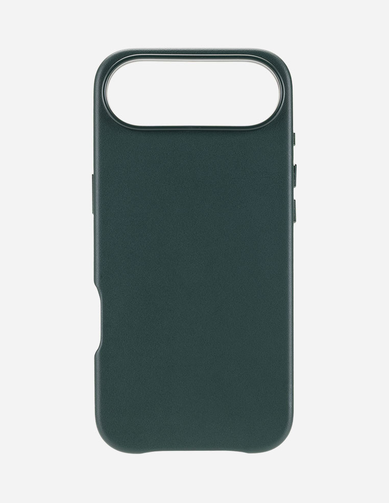 Coque en cuir iPhone Air Vert intense vert forêt vert foncé