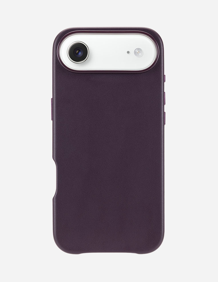 Coque en cuir iPhone Air prune violet mauve