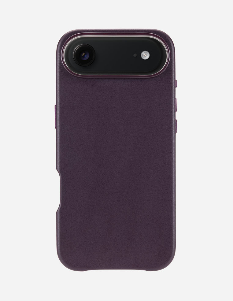 Coque en cuir iPhone Air prune violet mauve
