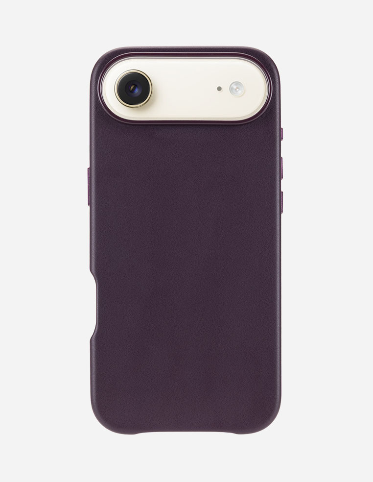 Coque en cuir iPhone Air prune violet mauve
