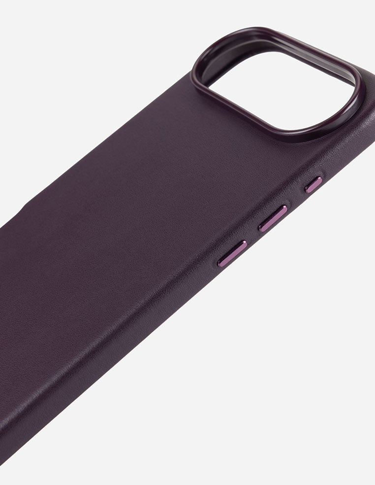 Coque en cuir iPhone Air prune violet mauve