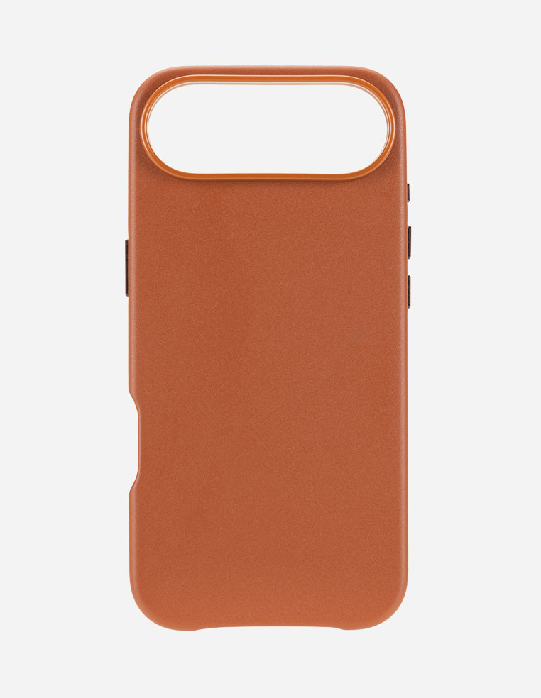 Coque en cuir cognac orange Apple iPhone Air