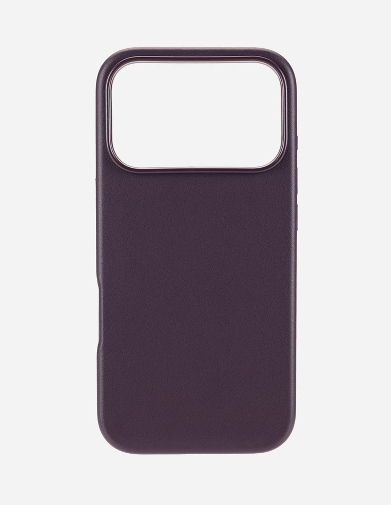 Coque en cuir prune mauve violet Apple iPhone 18 Pro Max