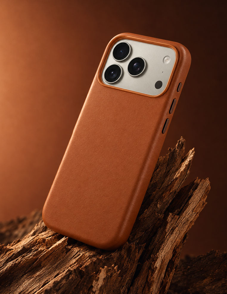 Coque en cuir cognac Apple iPhone 18 Pro Max