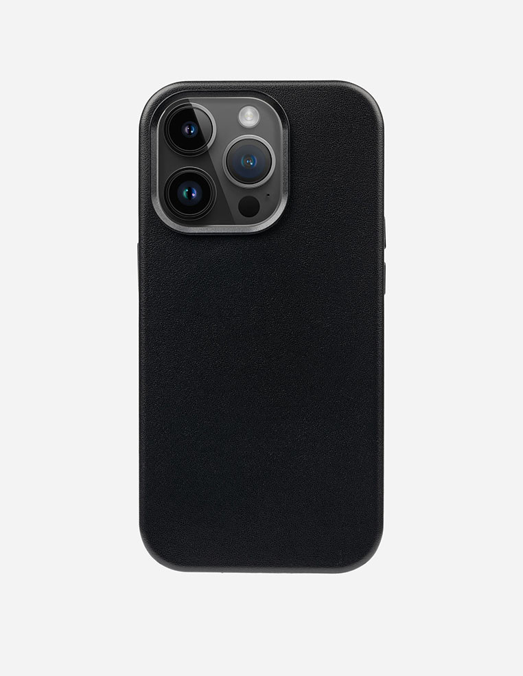 Coque en cuir noir pour Apple iPhone