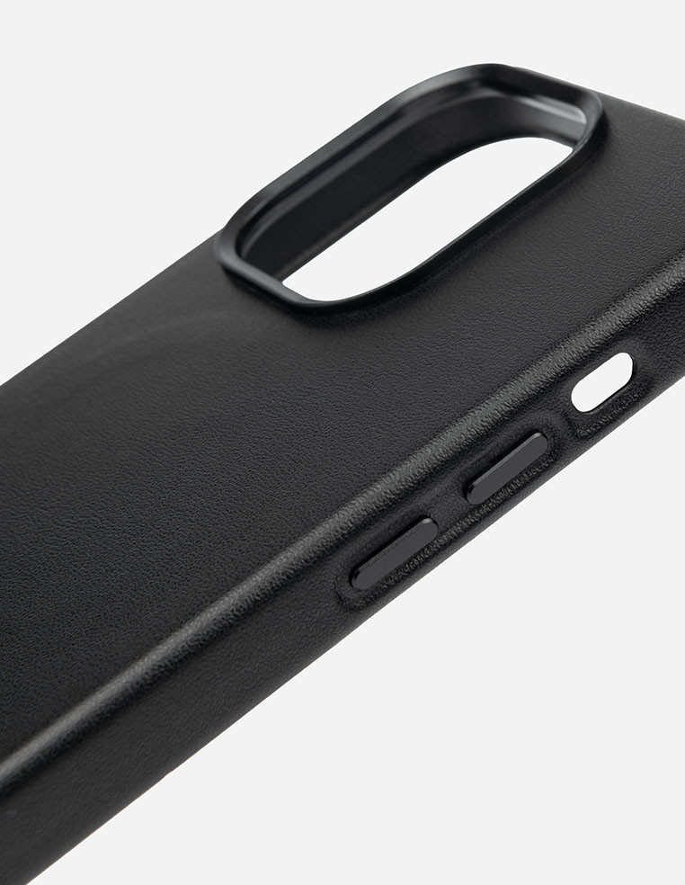 Coque en cuir noir pour Apple iPhone